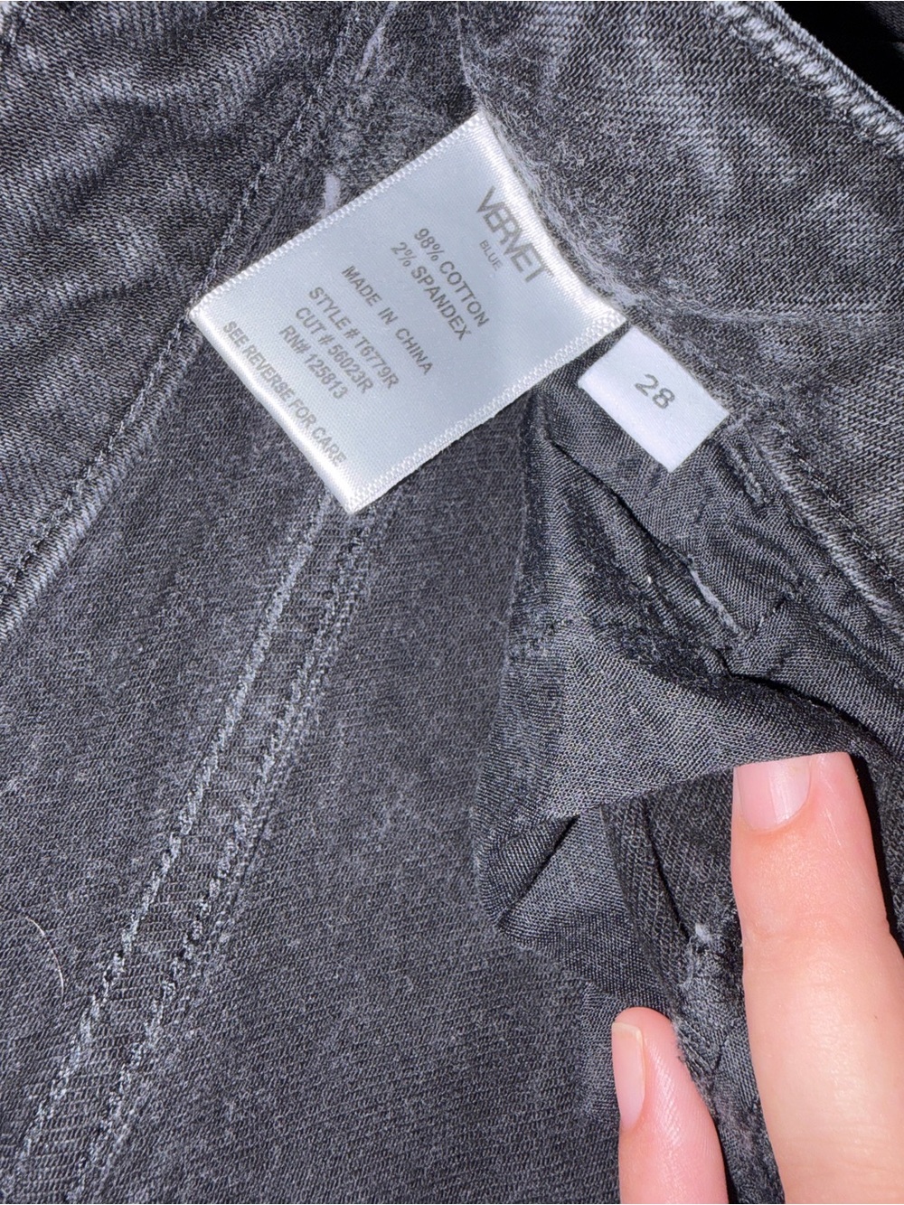 Vervet by Flying Monkey Kris Baggy Wide Leg Jeans Black NWOT Size 28 - Picture 5 of 6